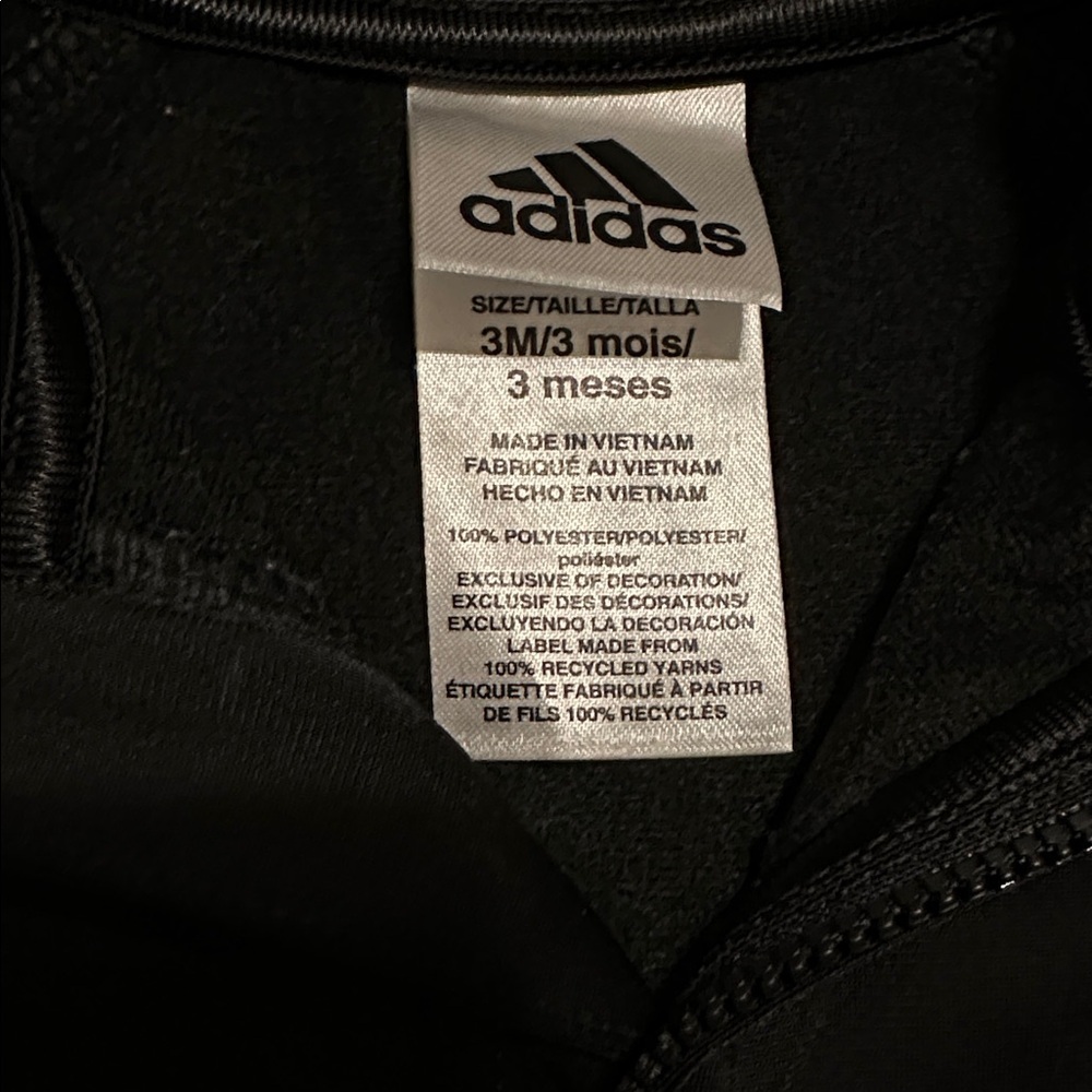 adidas Baby Tricot Tracksuit Jacket and Jogger Set 3 Months - Picture 4 of 4